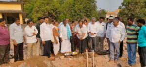 06.04.2022, Foundation laid for Vellaki PACS New Building estimation of 24.85lakh by Tanneeru Nageswara rao, Chairman, Mondithoka Jaganmohan rao, MLA Nandigama
