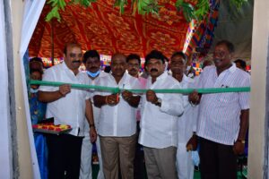 12.12.2021, Inauguration of Hanumanthapuram PACS building estimated 28.25 Lakh by Tanneeru Nagewara rao, Chairman, Perni Nani, MLA Machilipatnam, Kila Anil Kumar, MLA Pamarru.