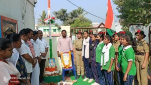 26.01.2023, Tanneeru Nageswara rao, Chairman, participated in Republic Day Celebrations at Jaggaiahpeta Branch