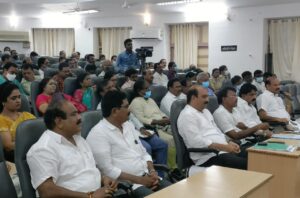 27.07.2022, Tanneeru Nageswara Rao, Chairman, Participated in District Review Commitee Meeting as Bank Chairman is one of the Members of the commitee